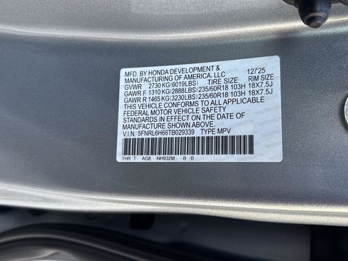 New 2026 Honda Odyssey EX-L image 32