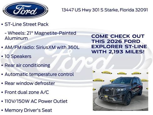 New 2026 Ford Explorer ST-Line w/ ST-Line Street Pack image 25