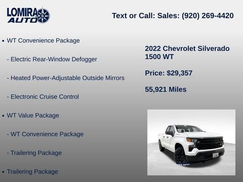 Used 2022 Chevrolet Silverado 1500 W/T w/ WT Value Package AWD/4WD image 27
