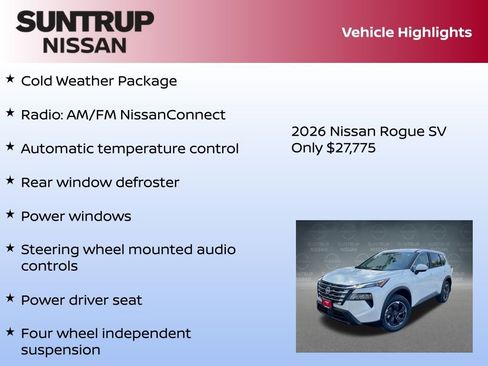 New 2026 Nissan Rogue SV w/ Cold Weather Package image 8