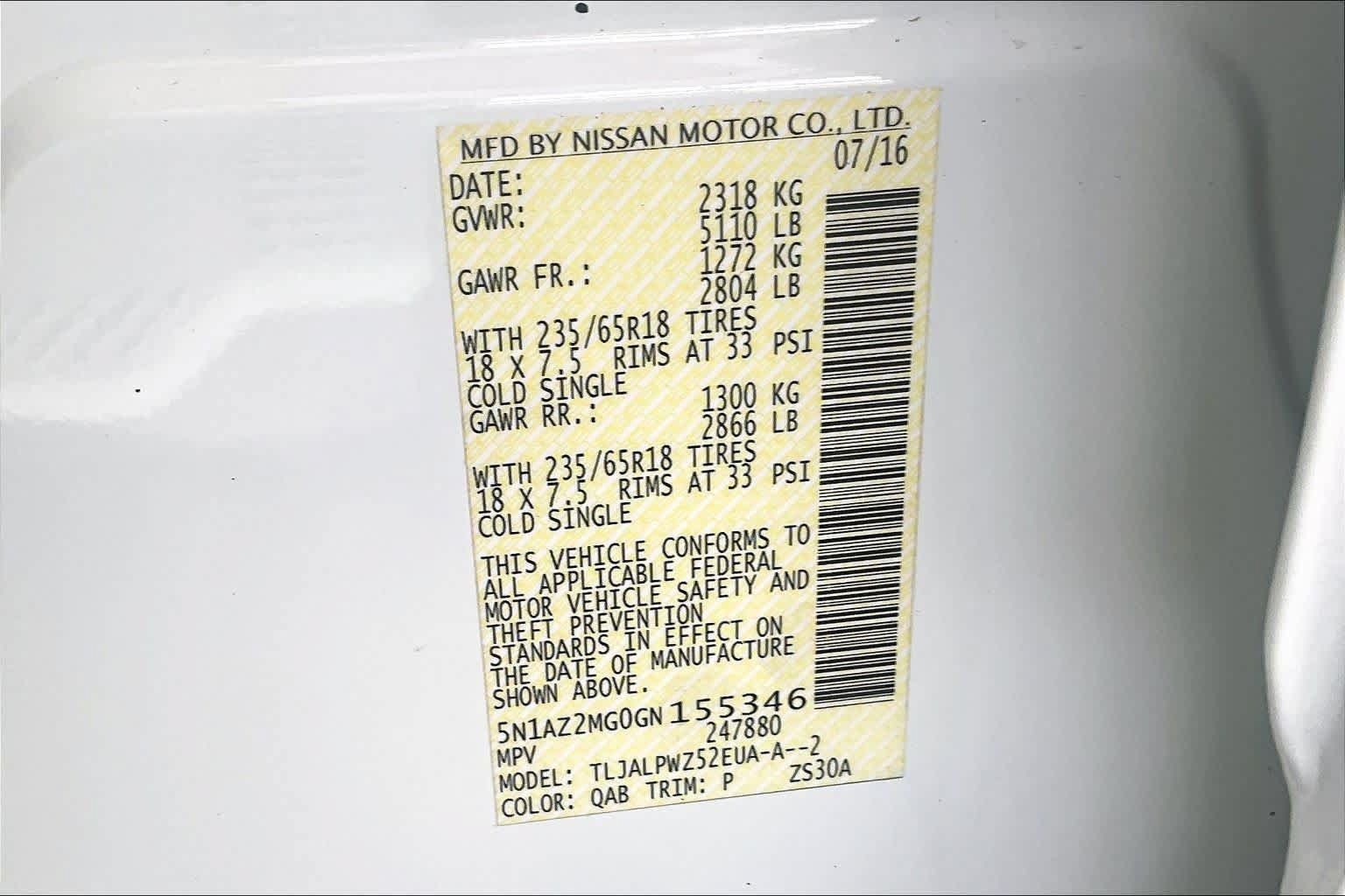 Used 2016 Nissan Murano S w/ Navigation Package FWD image 33