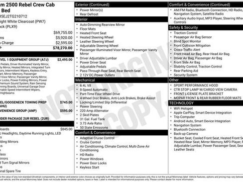 New 2026 RAM 2500 Rebel w/ Rebel Level 1 Equipment Group AWD/4WD image 9