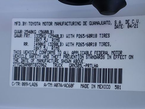 Certified 2021 Toyota Tacoma Limited image 26