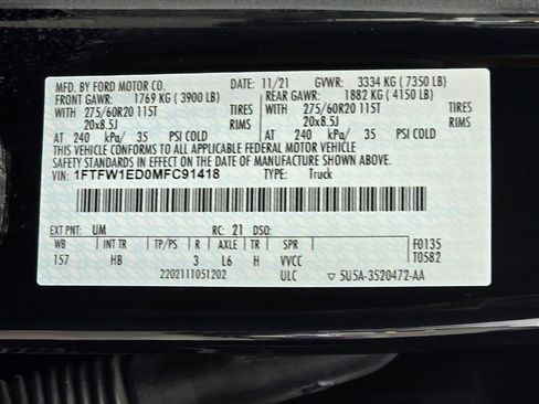 Used 2021 Ford F150 Lariat w/ Max Trailer Tow Package image 28