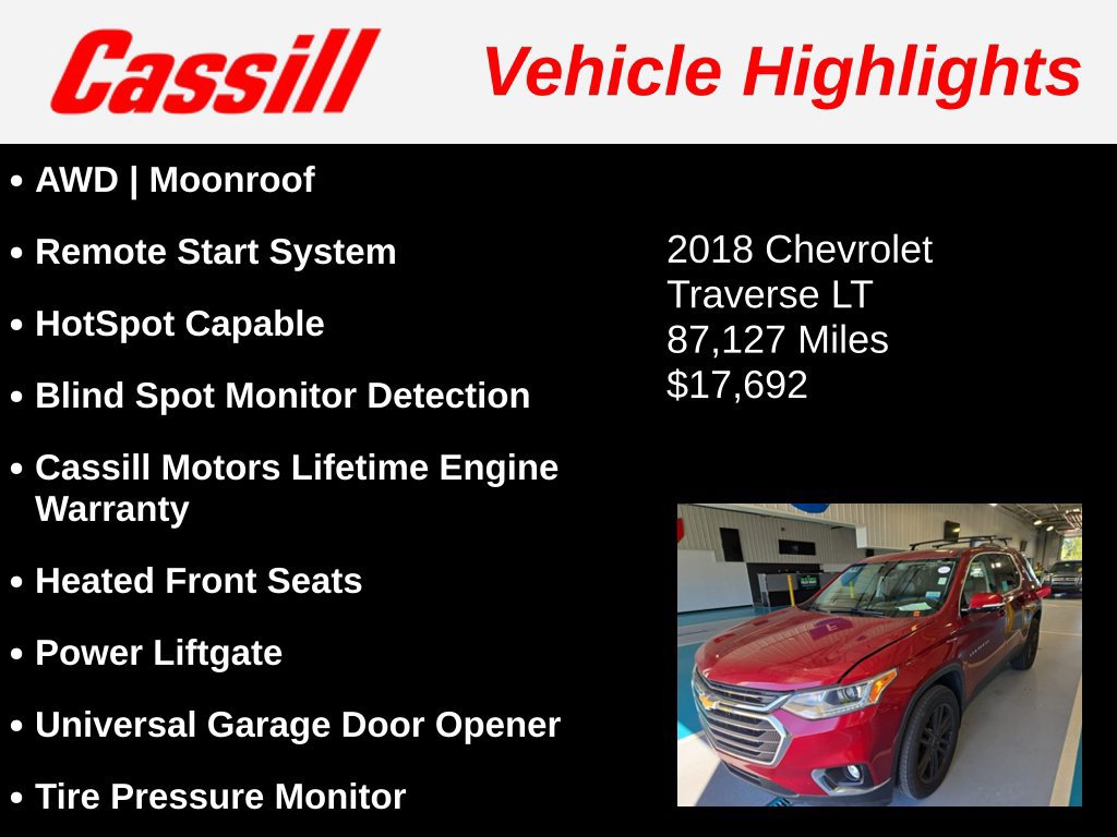 Used 2018 Chevrolet Traverse LT AWD/4WD image 3