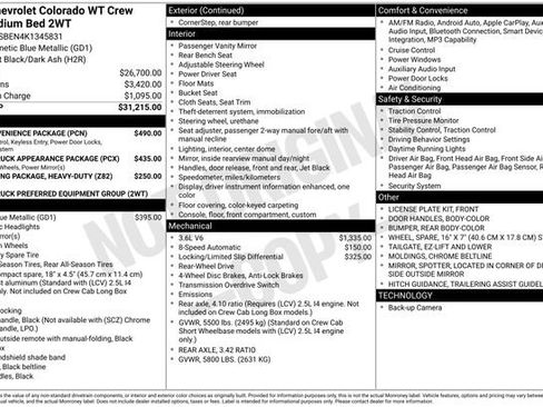Used 2019 Chevrolet Colorado W/T w/ WT Convenience Package RWD image 4