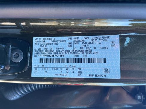 Used 2025 Ford F150 Raptor w/ Equipment Group 803A Raptor R image 20