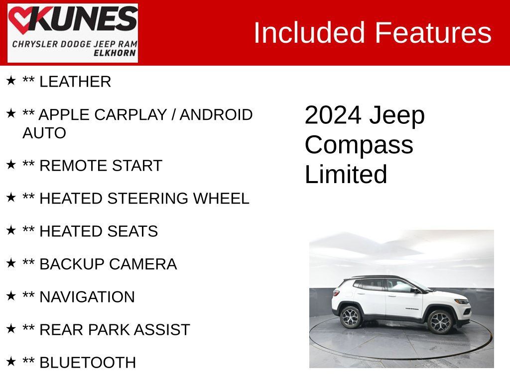 Used 2024 Jeep Compass Limited AWD/4WD image 2
