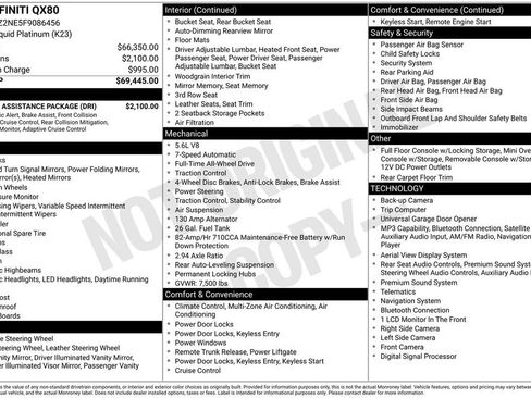 Used 2015 INFINITI QX80 4WD w/ Driver's Assistance Package image 3