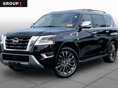 Used 2021 Nissan Armada Platinum w/ Captain's Chairs Package RWD image 1