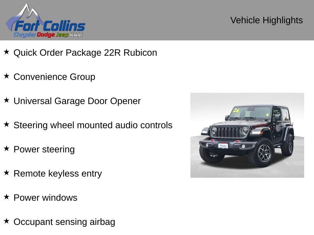 Used 2026 Jeep Wrangler Rubicon AWD/4WD image 4