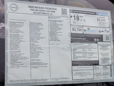 New 2026 Nissan Frontier PRO-4X w/ Pro-4x Convenience Package AWD/4WD image 11