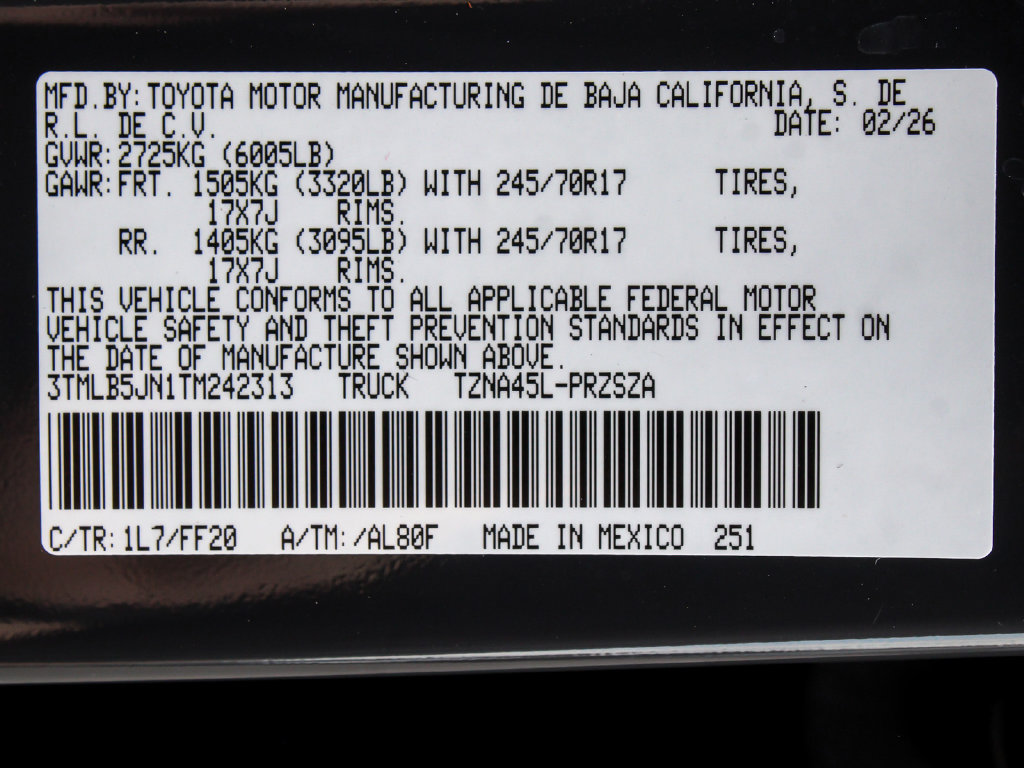 Used 2026 Toyota Tacoma SR5 AWD/4WD image 14