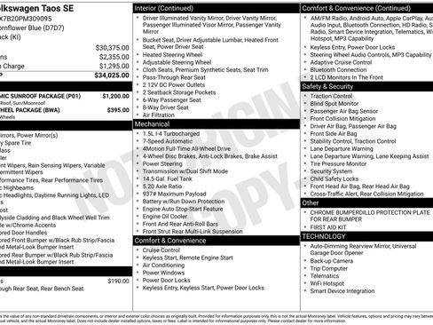 Used 2023 Volkswagen Taos SE w/ Panoramic Sunroof Package image 1
