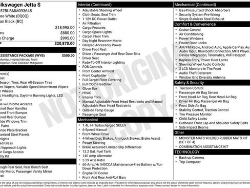 Used 2021 Volkswagen Jetta S w/ Driver Assistance Package image 37