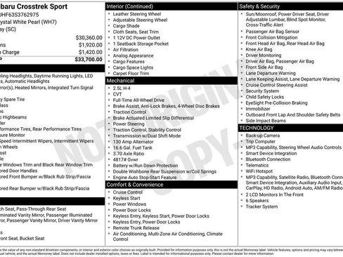 Certified 2025 Subaru Crosstrek 2.5i Sport image 27