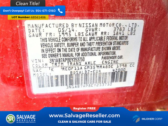 Used 2014 Nissan Sentra SV FWD image 16