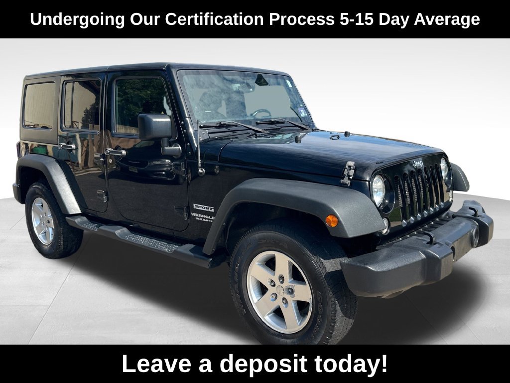 Used 2016 Jeep Wrangler Unlimited Sport w/ Quick Order Package 24S AWD/4WD 360° Tour