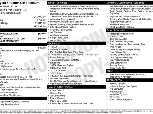 Used 2023 Toyota 4Runner SR5 Premium w/ Moonroof Package image 15