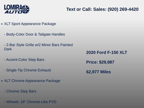 Used 2020 Ford F150 XLT w/ Equipment Group 302A Luxury AWD/4WD image 9