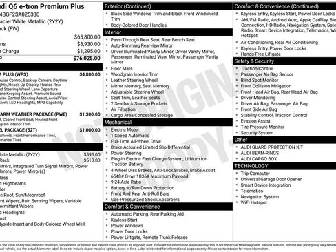 Certified 2025 Audi Q6 e-tron Premium Plus w/ Premium Plus image 33