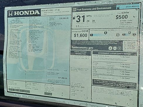 New 2026 Honda Accord SE image 11