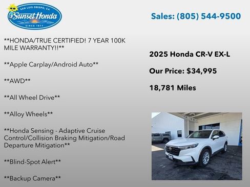 Used 2025 Honda CR-V EX-L image 6