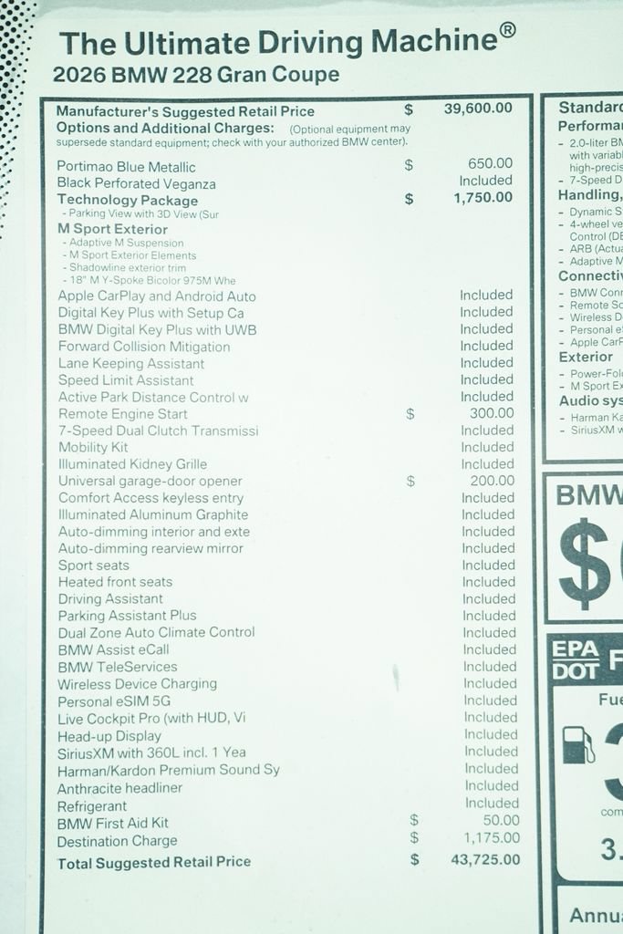 Used 2026 BMW 228i w/ Technology Package FWD image 9