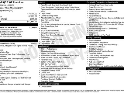 Used 2020 Audi Q3 2.0T Premium w/ Convenience Package