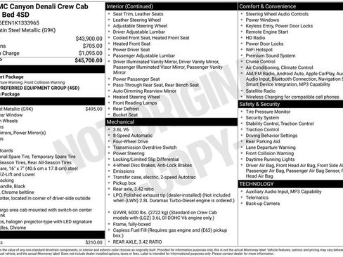 Used 2019 GMC Canyon Denali AWD/4WD image 2