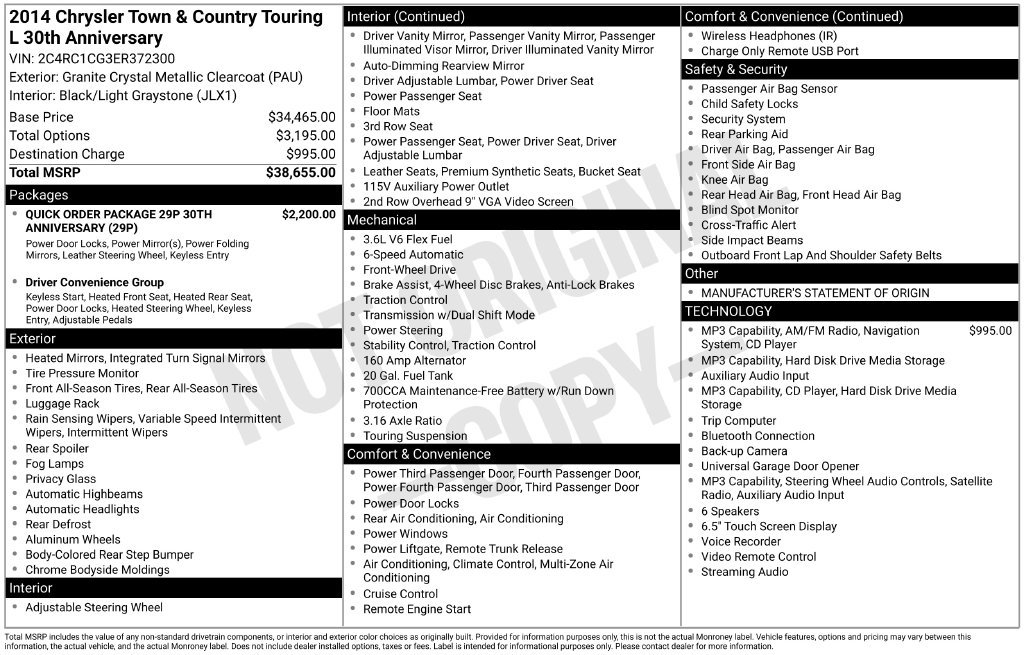 Used 2014 Chrysler Town & Country Touring-L FWD image 7