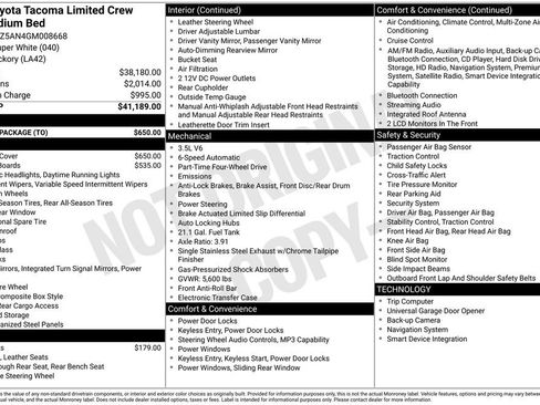 Used 2016 Toyota Tacoma Limited w/ Towing Package AWD/4WD image 38
