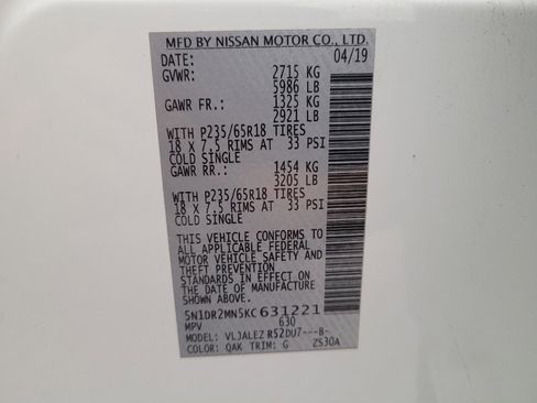 Used 2019 Nissan Pathfinder SV image 33