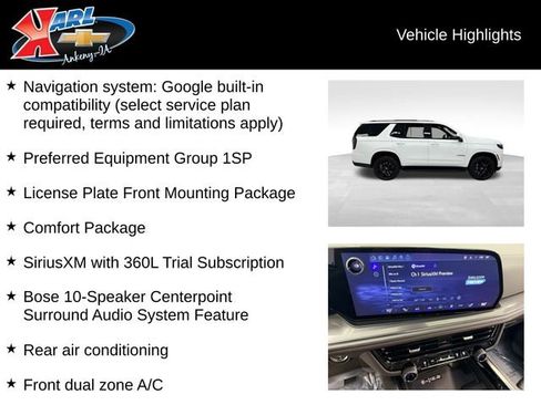 Certified 2026 Chevrolet Tahoe RST w/ Comfort Package AWD/4WD image 2
