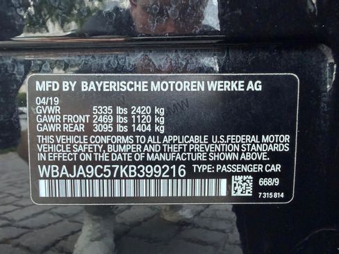 Used 2019 BMW 530e RWD image 54