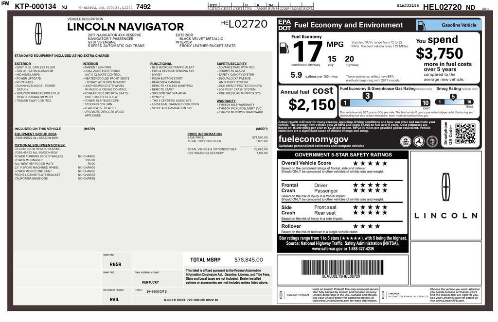 Used 2017 Lincoln Navigator Reserve AWD/4WD image 36