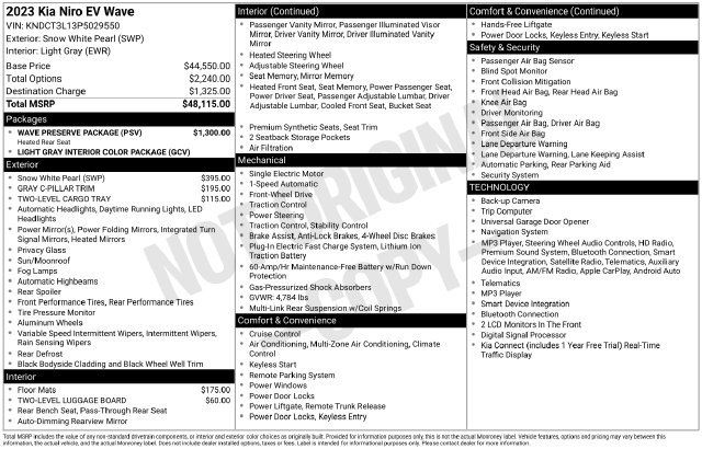 Certified 2023 Kia Niro Wave w/ Wave Preserve Package FWD image 34