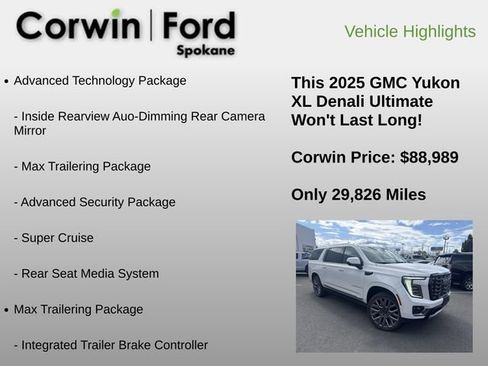 Used 2025 GMC Yukon XL Denali Ultimate AWD/4WD image 6