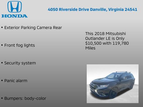 Used 2018 Mitsubishi Outlander LE FWD image 12