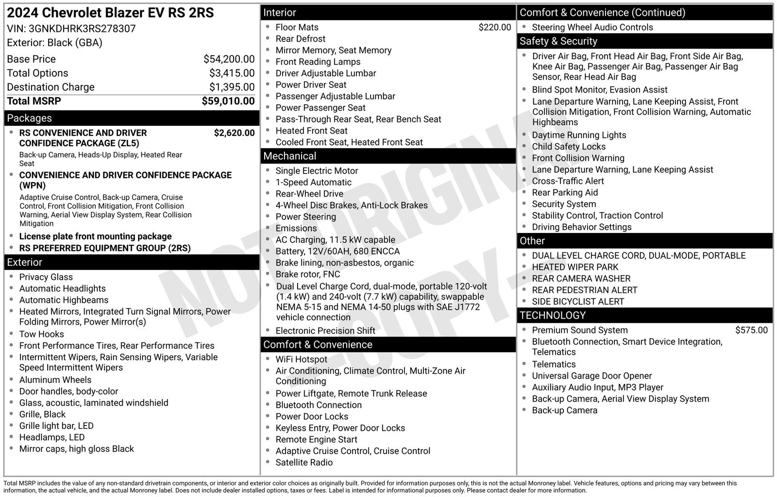 Used 2024 Chevrolet Blazer EV RS RWD image 4
