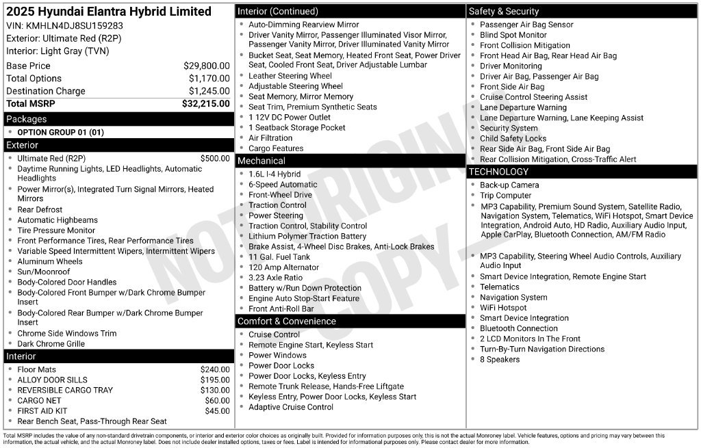 Certified 2025 Hyundai Elantra Limited FWD image 18