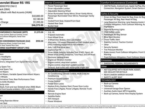 Used 2023 Chevrolet Blazer RS w/ Driver Confidence II Package image 6