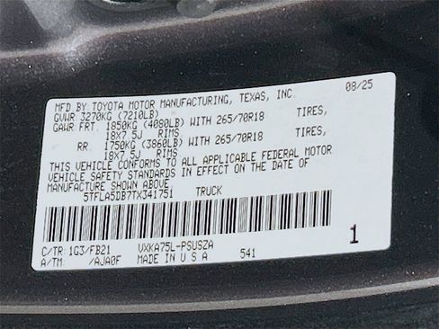 Used 2026 Toyota Tundra SR5 w/ SR5 Convenience Package image 28