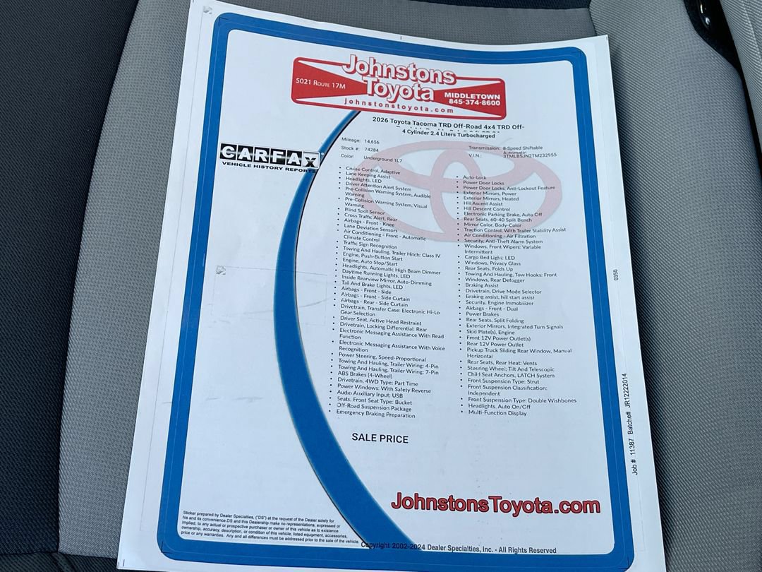 Certified 2026 Toyota Tacoma TRD Off-Road AWD/4WD image 3