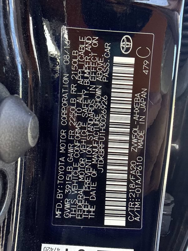 Used 2017 Toyota Prius Two w/ Carpet Mat Package FWD image 25