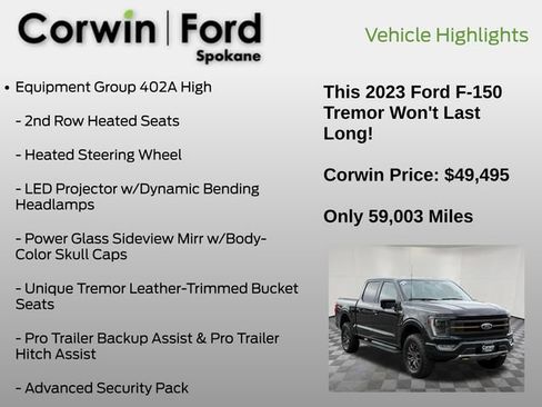 Certified 2023 Ford F150 Tremor w/ Equipment Group 402A High AWD/4WD image 13
