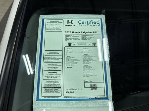 Certified 2023 Honda Ridgeline RTL image 13