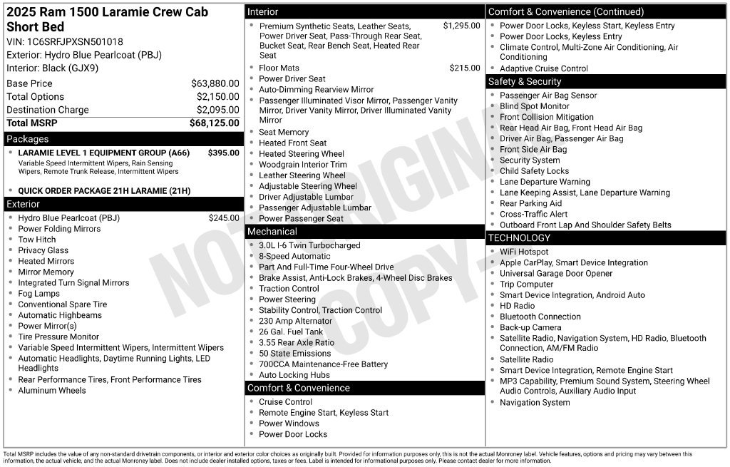 Certified 2025 RAM 1500 Laramie AWD/4WD image 44