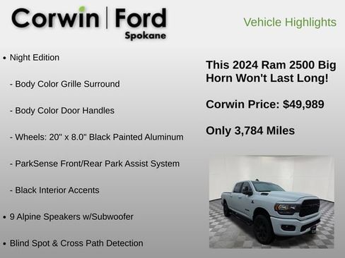 Used 2024 RAM 2500 Big Horn w/ Night Edition image 18