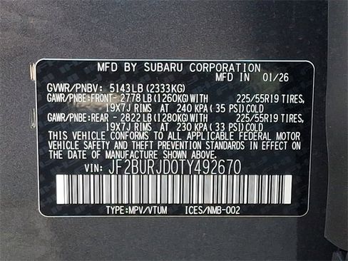 New 2026 Subaru Outback Touring XT image 18